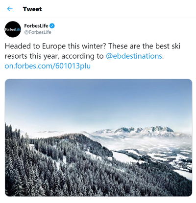 Forbes Crans-Montana Tweet