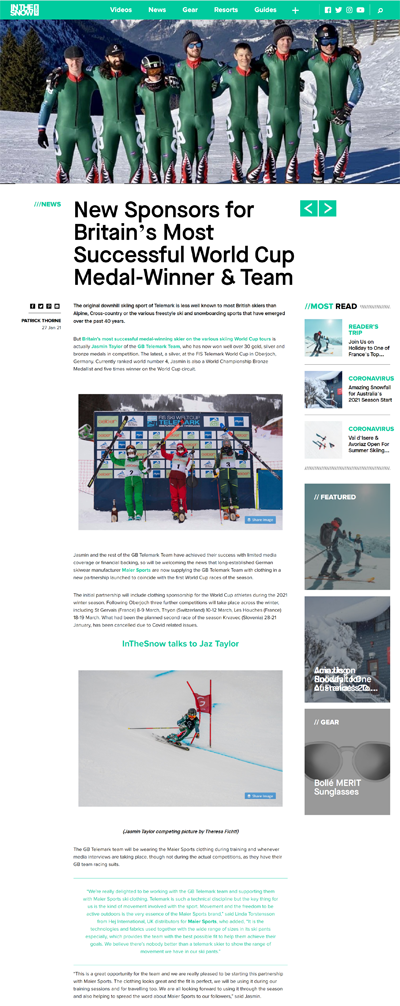 InTheSnow Article Maier Sports