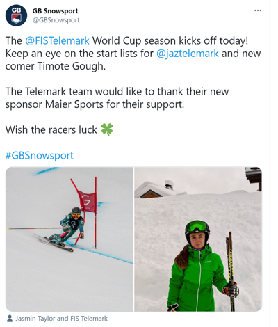 GB Snowsport Tweet