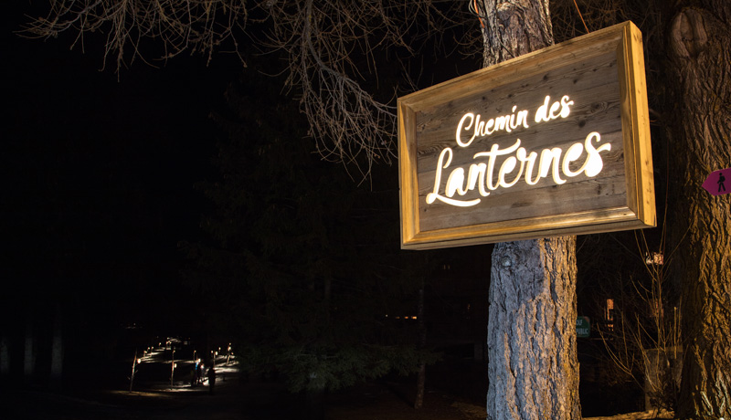 The Chemin Lanternes in Crans-Montana