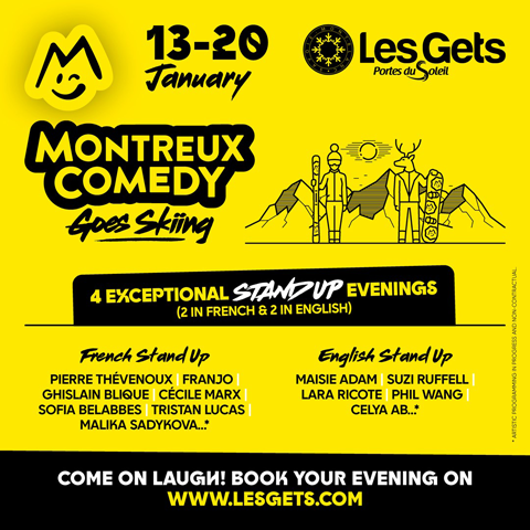 Les Gets Comedy Festival Flyer 2024